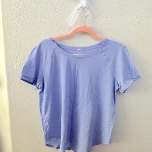 Lavender/lilac size 10 lululemon tee shirt slit back